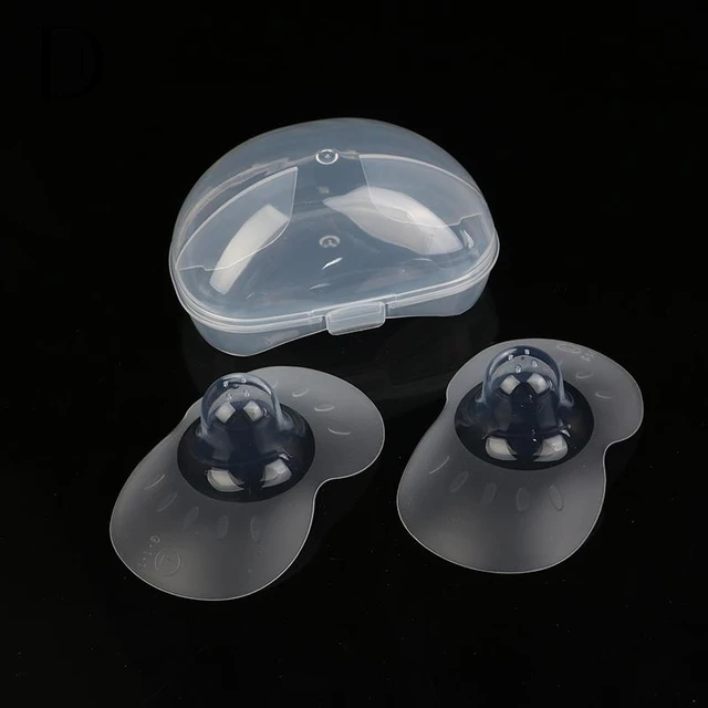 2Pcs Silicone Nipple Protectors Feeding Mothers Nipple Shields Protection Cover  Breastfeeding With Clear Carrying Case - AliExpress