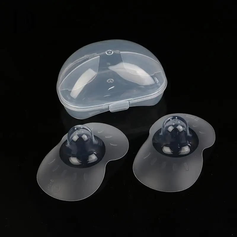 2PCS Silicone Nipple Protectors Feeding Mothers Nipple Shields Protection  Cover Breastfeeding