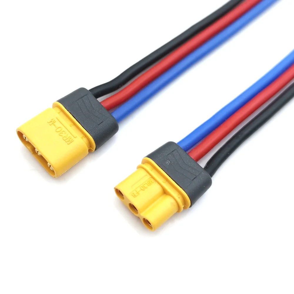 

MR30 M/F With wire Male Female High Current Connector Plug with Sheath 18AWG for RC Lipo Battery RC Multicopter Airplane model