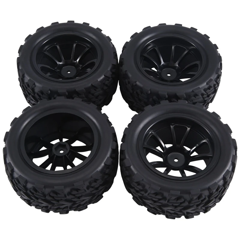 

12Mm Hex 1/10 RC Truck Wheels And Tires For Traxxas Rustler 2Wd 4X4 VXL Redcat