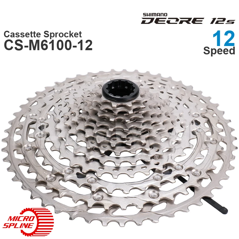 SHIMANO DEORE M6100 12-Speed Cassette Sprocket CS-M6100-HYPERGLIDE for MTB bike Original Parts,bicycle cassette,bicycle sprocket gear,bike freewheel