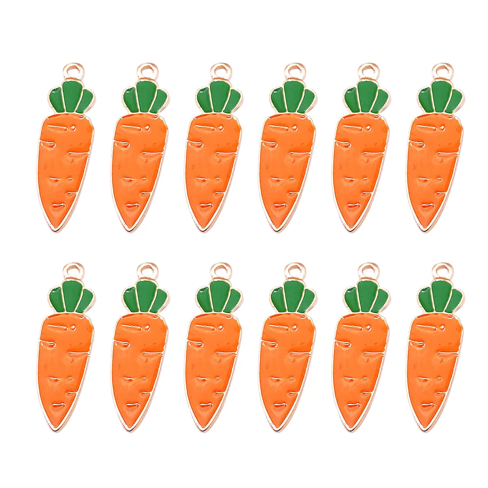 

20Pcs Carrot Charms Pendant Charms for DIY Jewelry Making Necklace Bracelet Earring