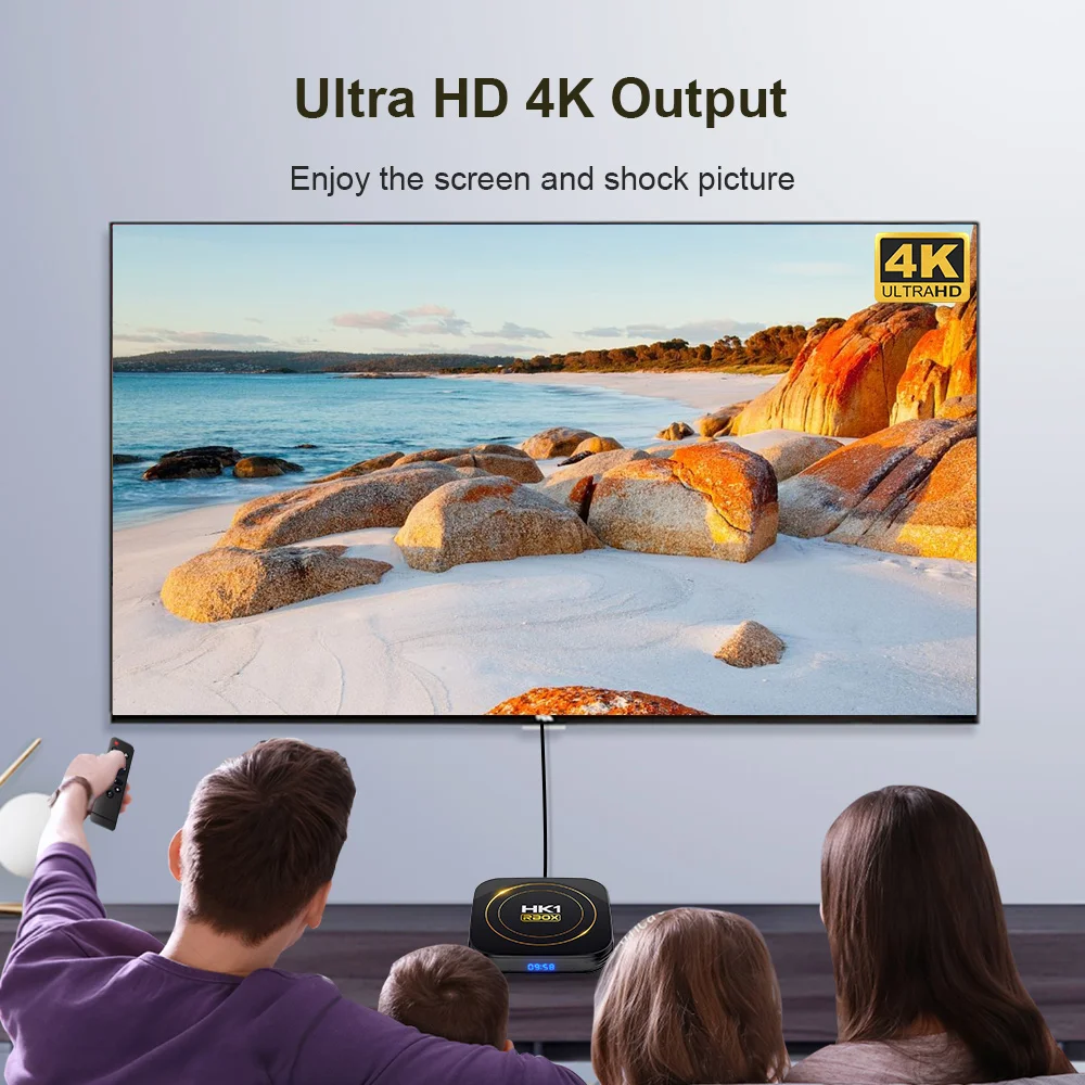 HK1 RBOX H8S Android 12.0 Smart TV Box 2.4G 5G touristes Wifi Allwinner ...