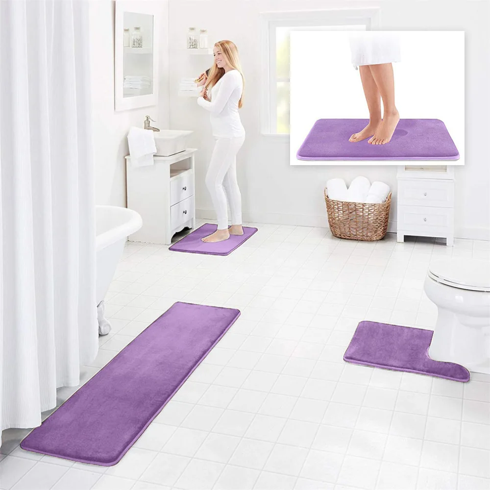 Home Bath Mat Non-slip Bathroom Carpet Soft Coral Velvet Kitchen Small Rugs  Washroom Floor - AliExpress