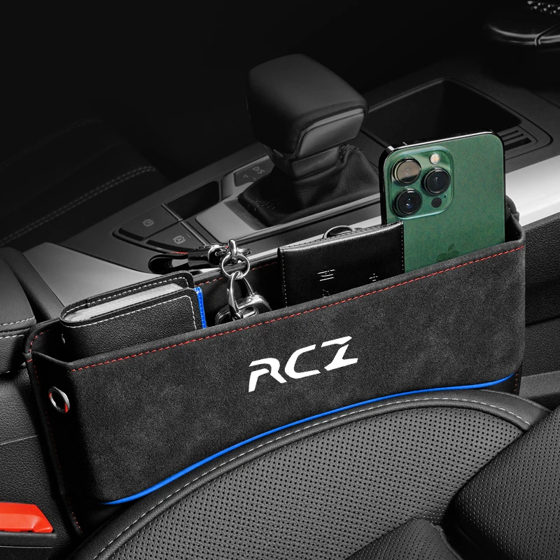 

Multifunction Seat Crevice Storage Box For Peugeot RCZ auto Car Seat Gap Organizer Seat Side Bag Reserved Charging Cable Hole