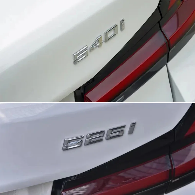 ABS 자동차 후면 트렁크 글자 로고 배지 엠블럼 스티커, BMW 5 시리즈 520i 525i 528i 530i 535i 540i 523i E39 E60 E61 F10 F11 G30