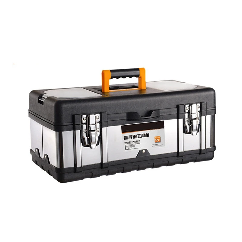 17in Tool Box Double Layer Compartment Storage Organizers Toolbox for Hardware Tool Soldering Iron Accessories Tool Case