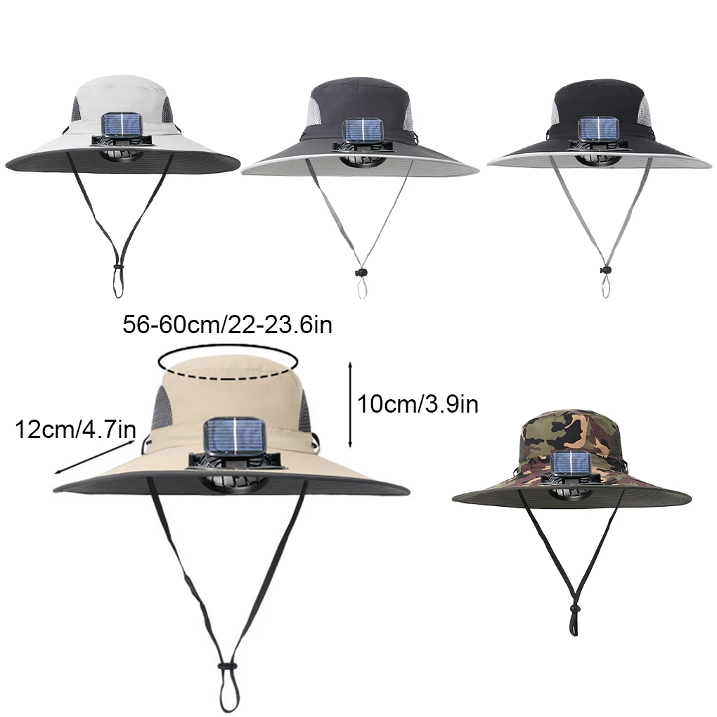 Solar Fan Hat Summer Outdoor Cooling Refreshing & Antipyretic Solar Charging USB Charging Sun Cap Sunshade Clothes Supplies 6