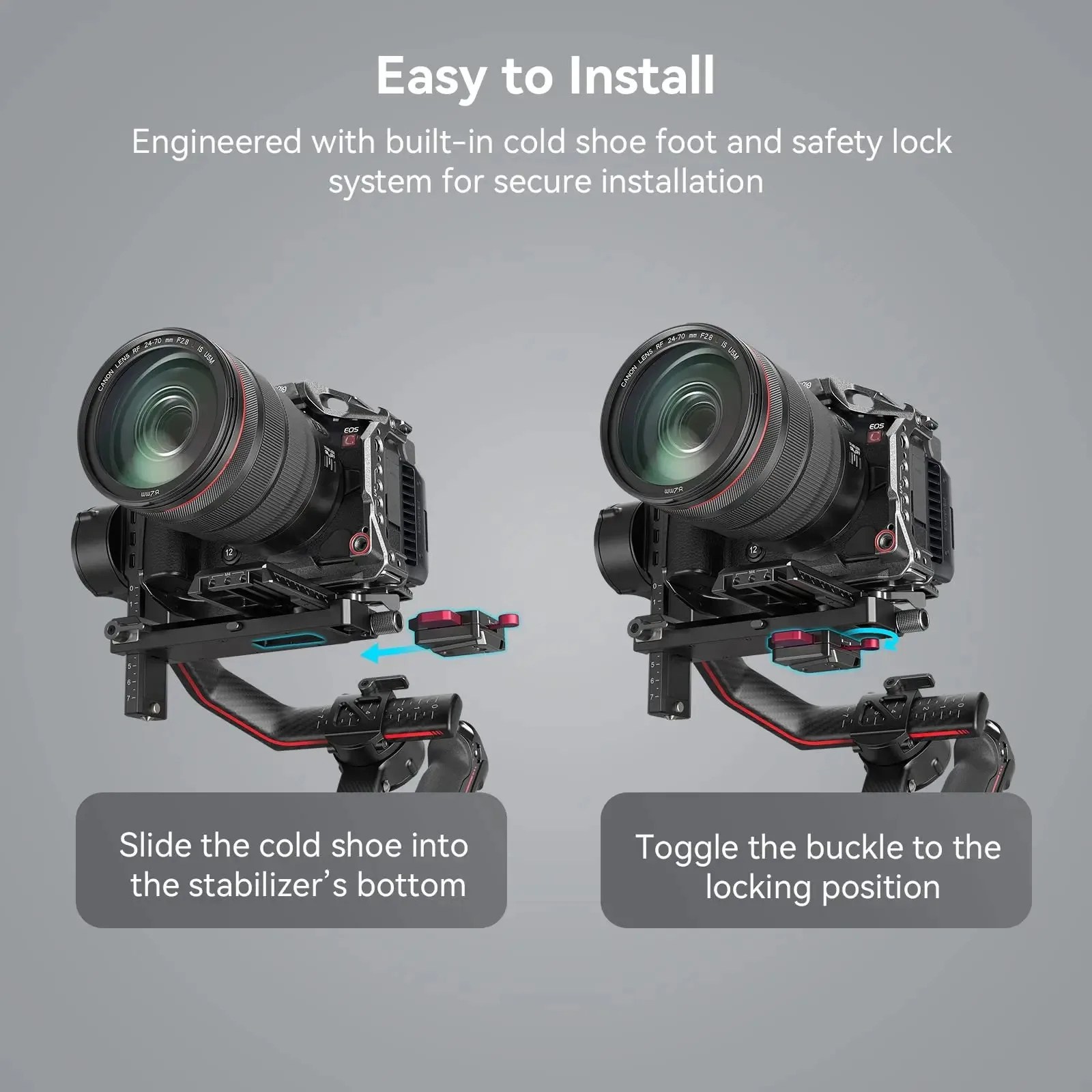 스몰리그 미니 V 마운트 배터리 플레이트 (DJI RS 3 / RS 3 Pro / RS 2 / RSC 2 짐벌용), 가볍고 컴팩트한 전원 솔루션