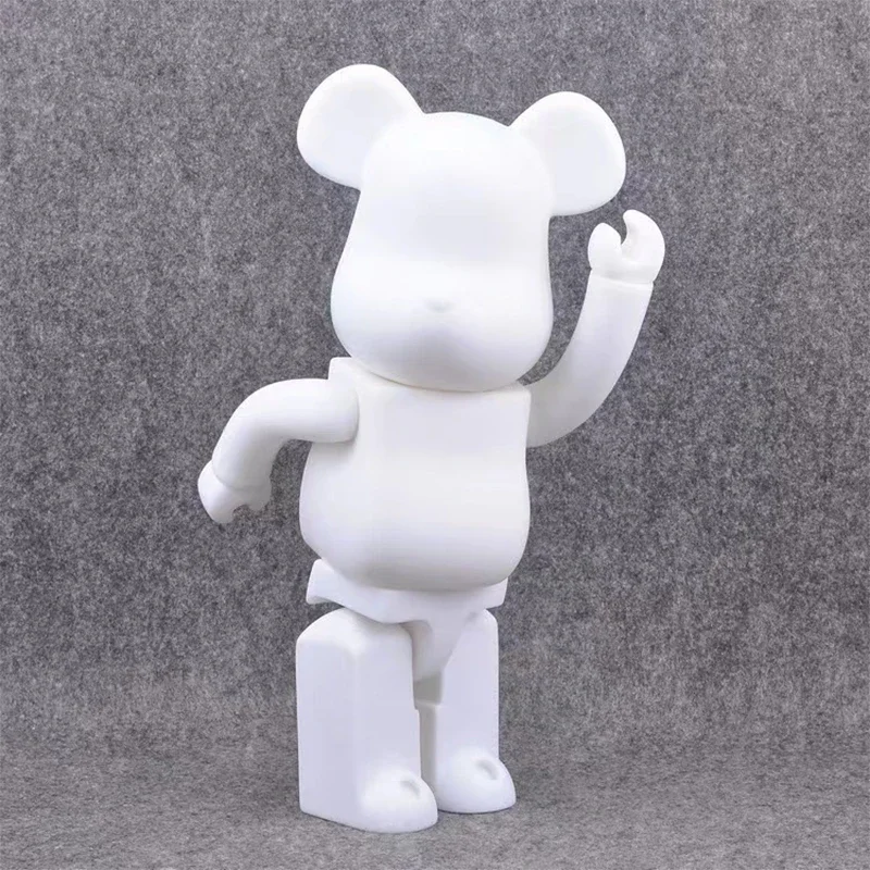 28cm 400% Bearbrick Bear@Brick Action Figures DIY Paint Bear Brick Toys Violent Bear Ornaments Home Decor Kids Birthday Gift Toy