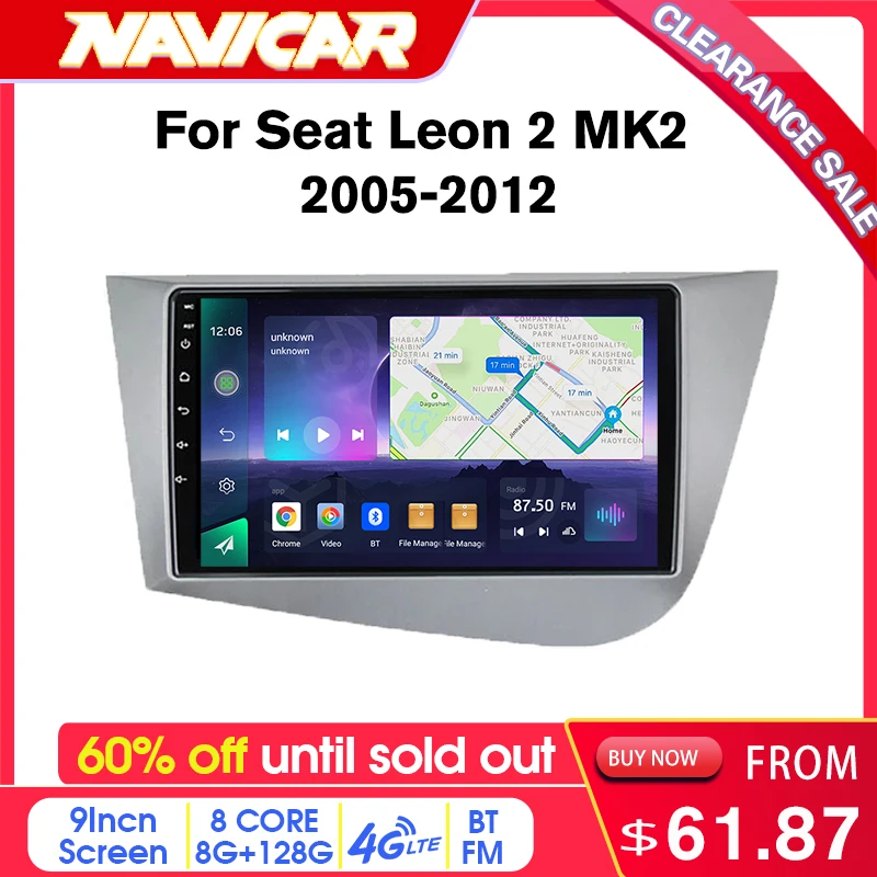 

Автомагнитола для Seat Leon 2 MK2 60%-2005, 2DIN, Android 2012