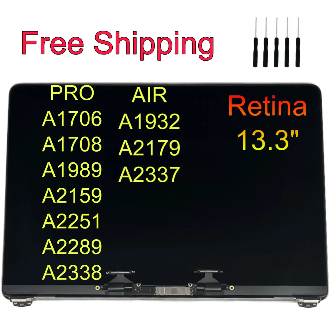 For Macbook Retina 13" A1706 A1708 A1932 A2179 A1989 A2159 A2251 A2289 A2337 A2338 Laptop LCD Screen Display Assembly lcd screen replacement laptop lcd screen
