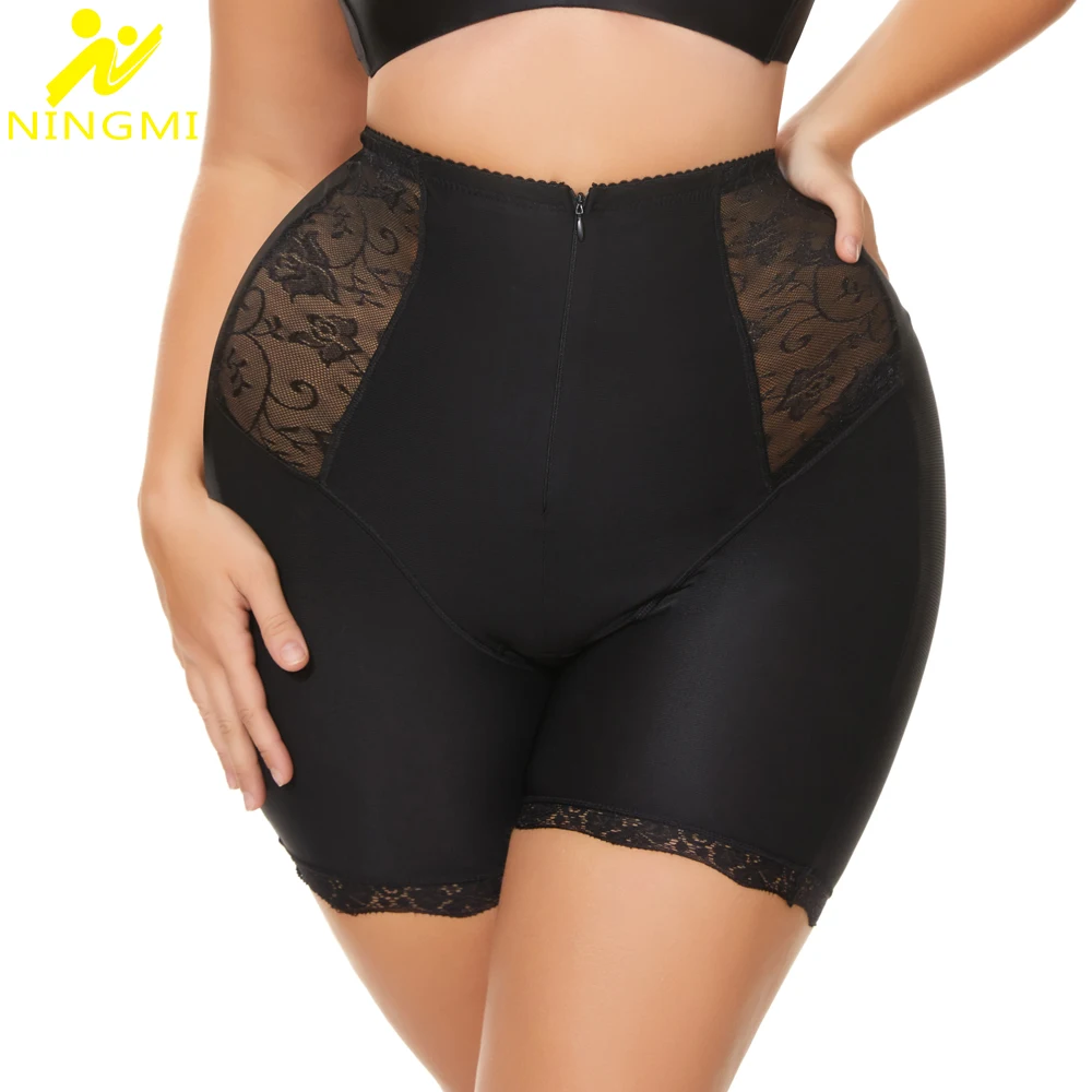 NINGMI Shapewear Shorts Mid- Waist Belly Control Body Shapewear Body Shaper Tummy Control Panties with Zipe