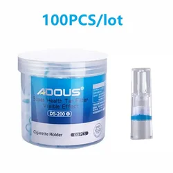 100 - Pack Disposable Cigarette Filters - Tar and Chemical Reduction Smoking Accessories (Blue 100PCS)