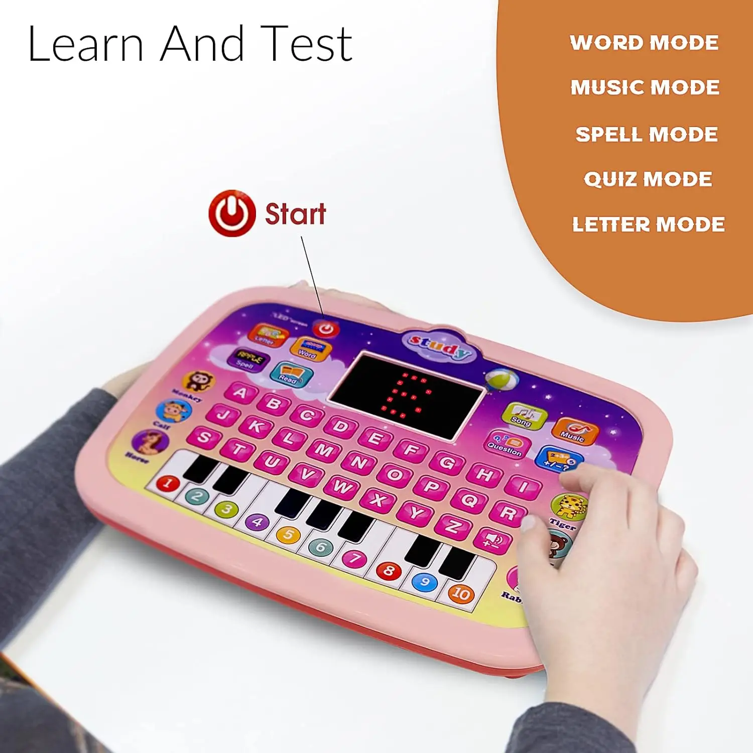 English LED screen lighting tablet learning machine multifunctional early education story children's toys 6