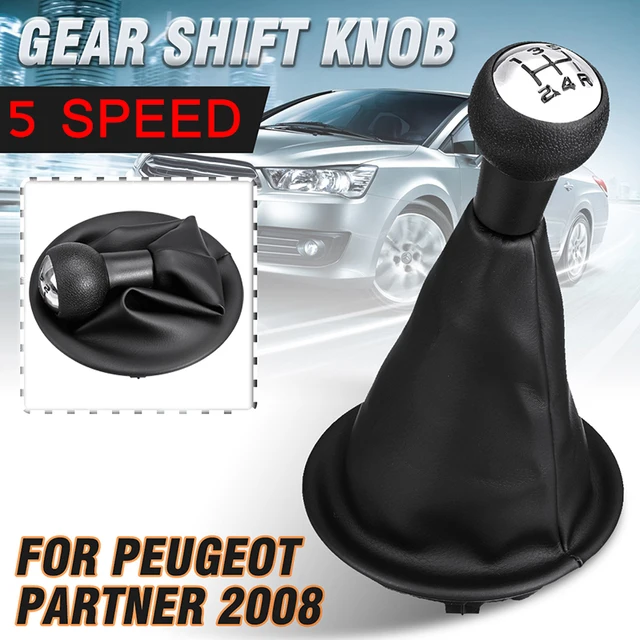 5 Speed Gear Shift Knob+Gaiter For Citroen Berlingo III For Peugeot Partner  2008-2021 PU Leather Car Interior Accessories - AliExpress