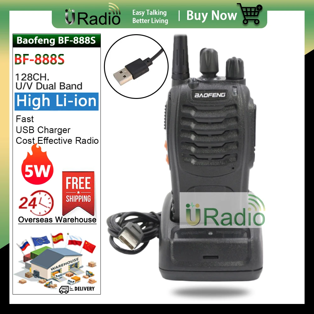 Bf-888S Uhf 400-470Mhz Baofeng 888S Walkie Talkie Caricatore Usb Baofeng Bf888S Pratico Bf 888S Baofeng 888 Radio Bidirezionali Bf-C1 H777