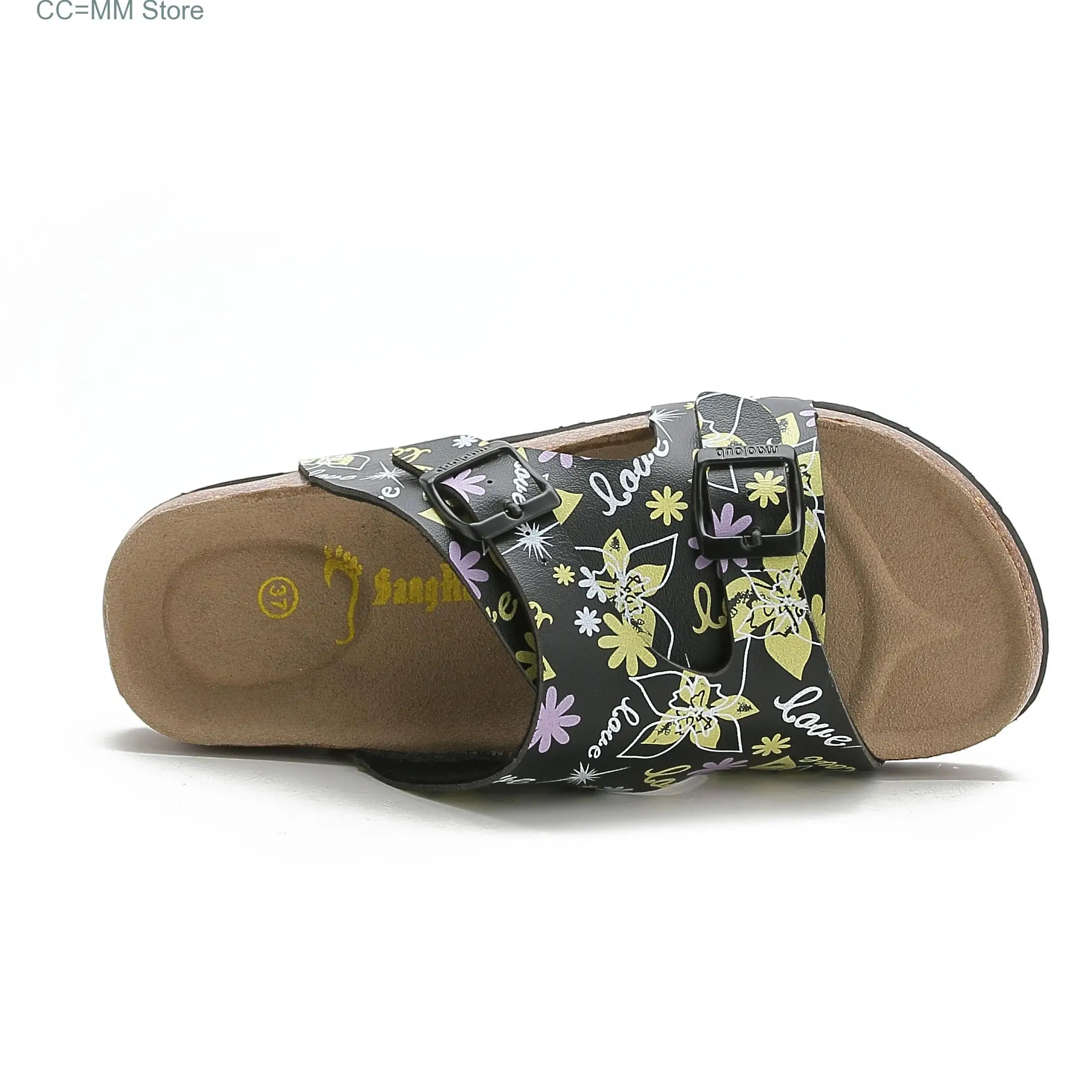 New Summer Women Beach Cork Slippers Casual Buckle Clogs Outside Non-slip Water Slides Shoe