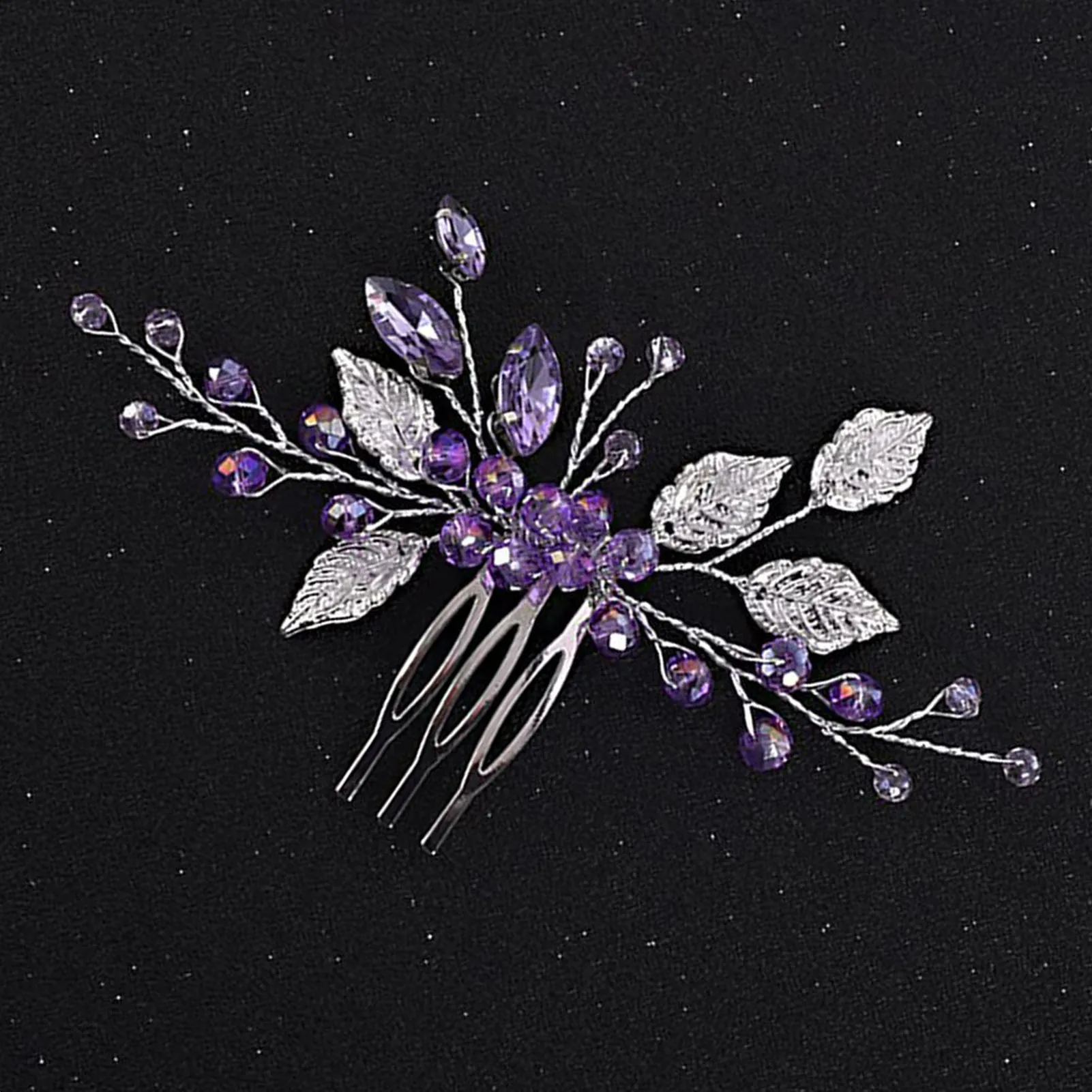Woman's Rhinestone Decor Hair Comb Chinese Style Hair Styling Tool Accessories Birthday Stage Party Hairstyle Making