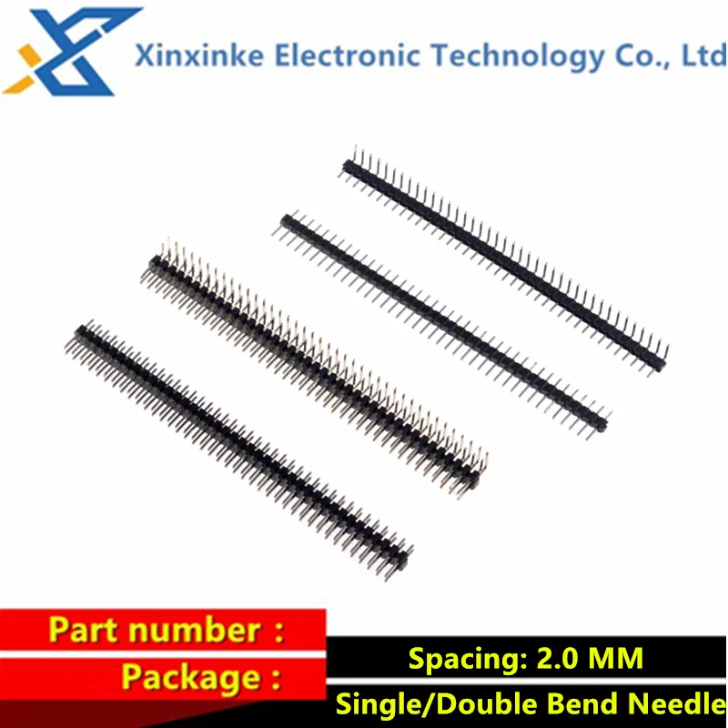 2*20P 1*20P Single-row/double-row Needle Spacing 2.0MM Bend Needle Straight/Curved Needle Row Needles 2*40P 1*40P