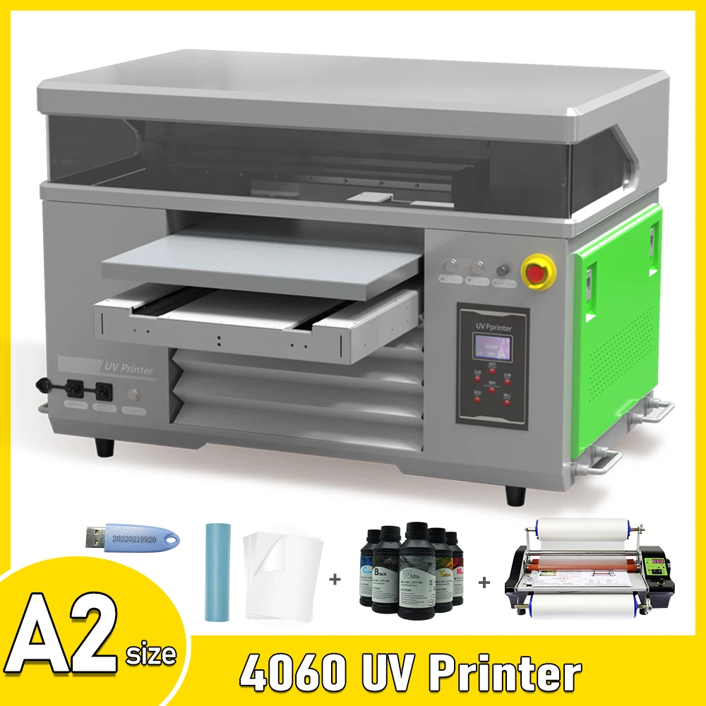 Stampante A2 Uv Dtf Per Stampante Epson Xp600 Uv Dtf Per Cassa Del Telefono Tazza Bottiglia Metallo Legno Led Stampante Uv A2 Uv Dtf Warp Mug