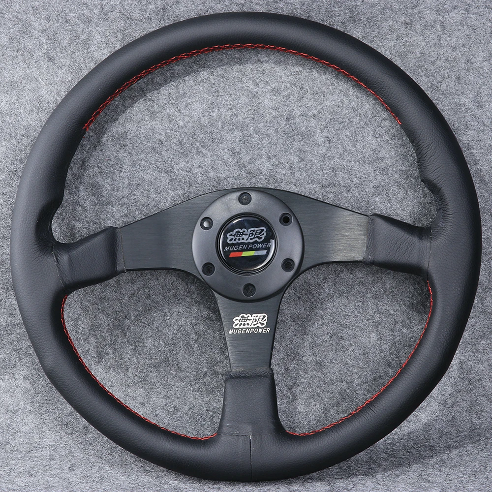 350mm 14インチ Mu gen スポーツステアリングホイール モモ D1