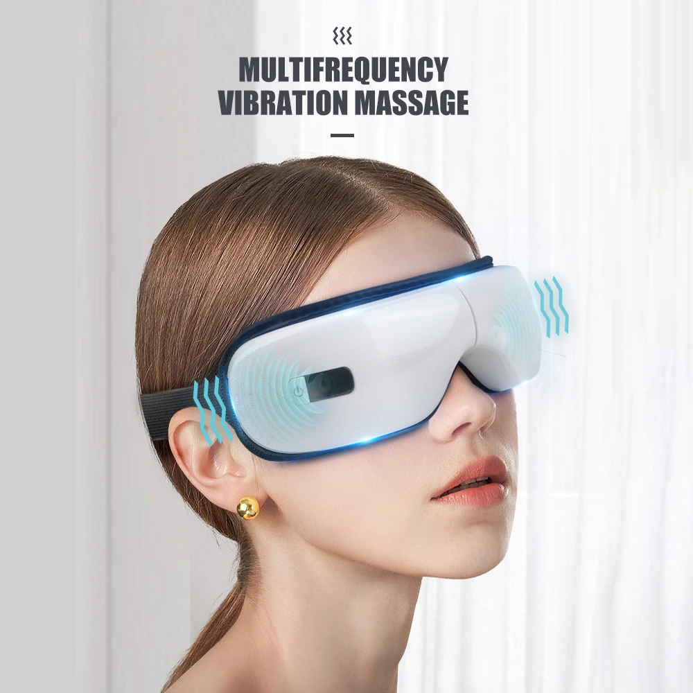 Eye Massager Smart Airbag Vibration Eye Care Massge Machine Hot Compress Bluetooth Eye Fatigue  Dark Circles Relieve Instrument