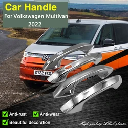 for Volkswagen VW Multivan T7 2022 Chrome Door Handle Cover Car Exterior Accessories Gadgets Styling Protective Film Stickers
