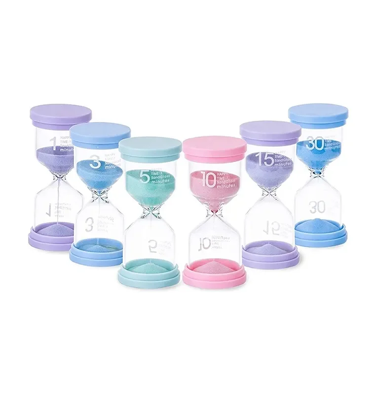 Macaron Hourglass Timer 1/3/5/10/15/30 Minutes Sandglass Home Ornament Children Homework Sand Clock sand timer liquid hourglass timer colored hourglass
