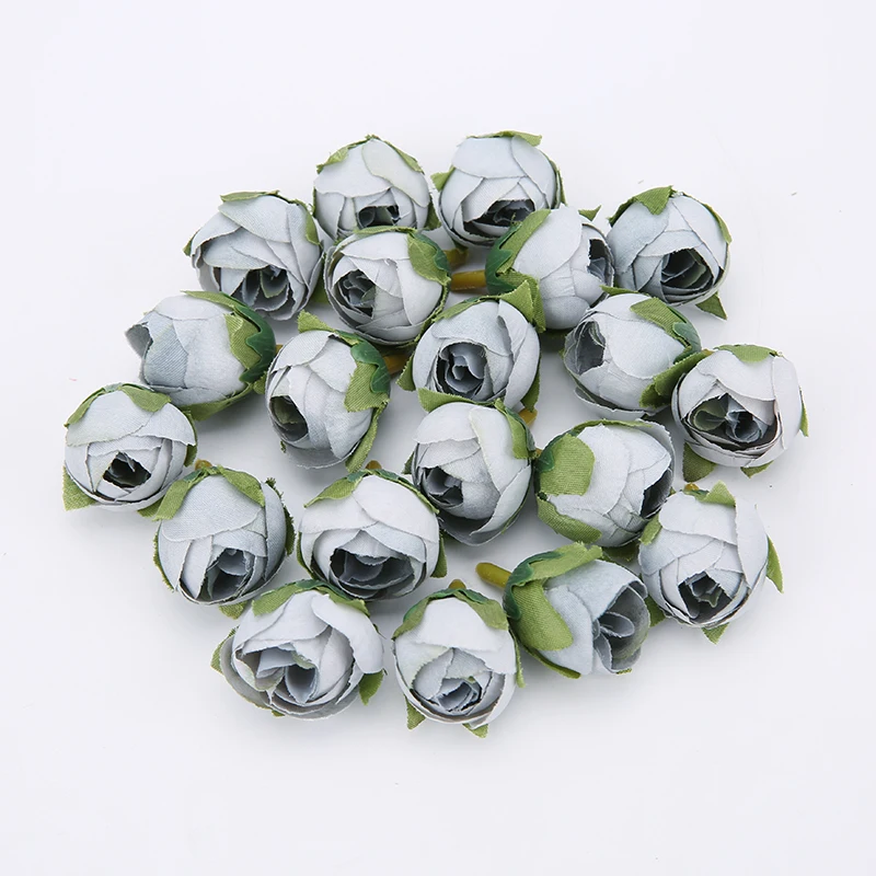 10-Piece Set of Rose Tea Buds Artificial Silk Flowers