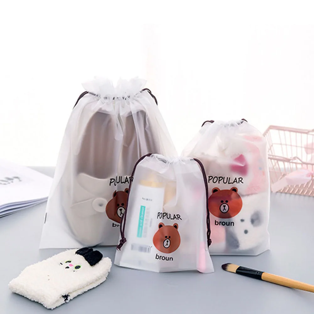 

Travel Drawstring Storage Organizer Bag Shoes Clothes Underwear Sock Bra Toy Make Up Cosmetic Toiletry Bags Waterproof Pouch