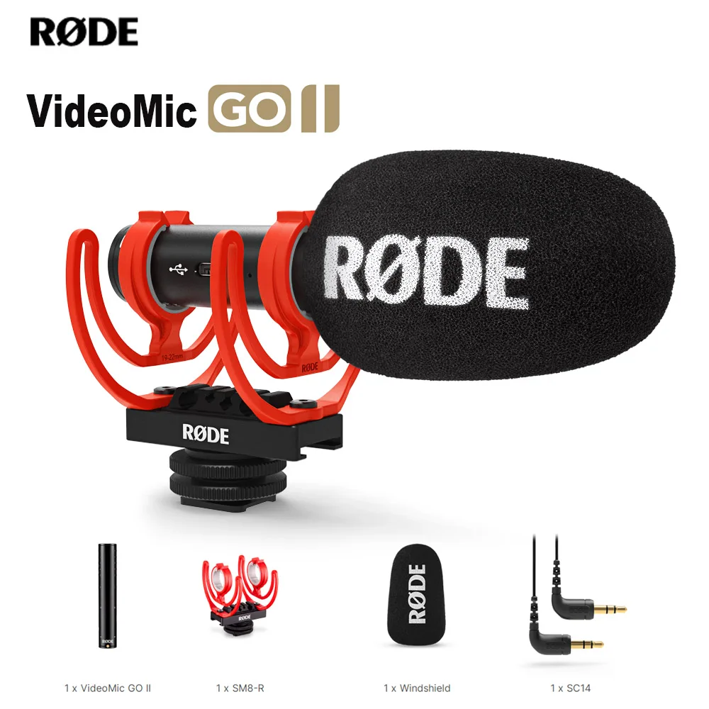Rode Videomic Go Ii Microfono Da Studio Professionale Microfono Video Per Telefono Pc Fotocamera Dslr Streaming Audio Video Portatile Mikrofon