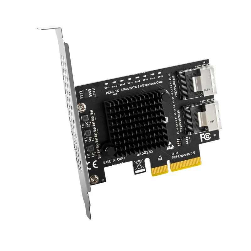 PCIe to SFF-8087 SATA3.0 expansion card Mini-SAS/SATA disk conversion card Eight ports