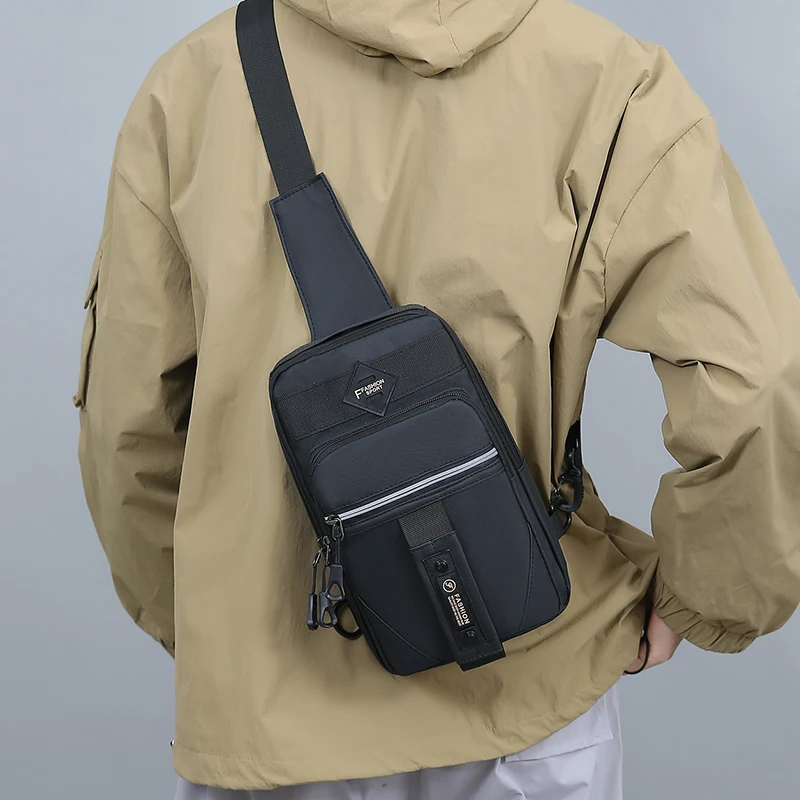 Large capacity men's Cross Commuter Bag chest bag men's messenger bag men's motorcycle backpack work bag