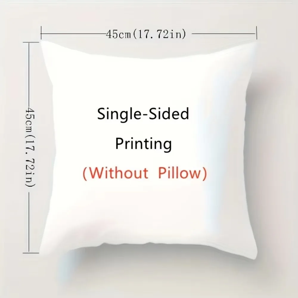 Description Picture 3 of item4pcs Christmas Throw Pillow Covers - Zip Closure, Machine Washable, Assorted Colors - Perfect for Living Room & Bedroom Decor