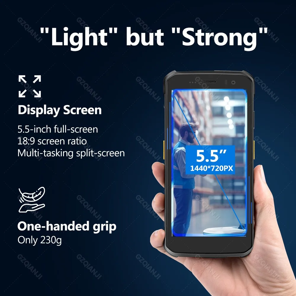 iData T1 Android 10 PDA 4G+64G Large Screen Smart Terminal Data Collctor 1D/2D Scanner Supports Play Store, J&T, Flash, Ninja