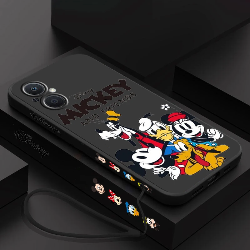 thumbnail image 1 of Disney-funda de Mickey Mouse para OPPO Find X5 X3 X2 Lite Pro Neo A5 A53 A94 4G 5G Liquid Left Rope Soft Cover, 1 of 5