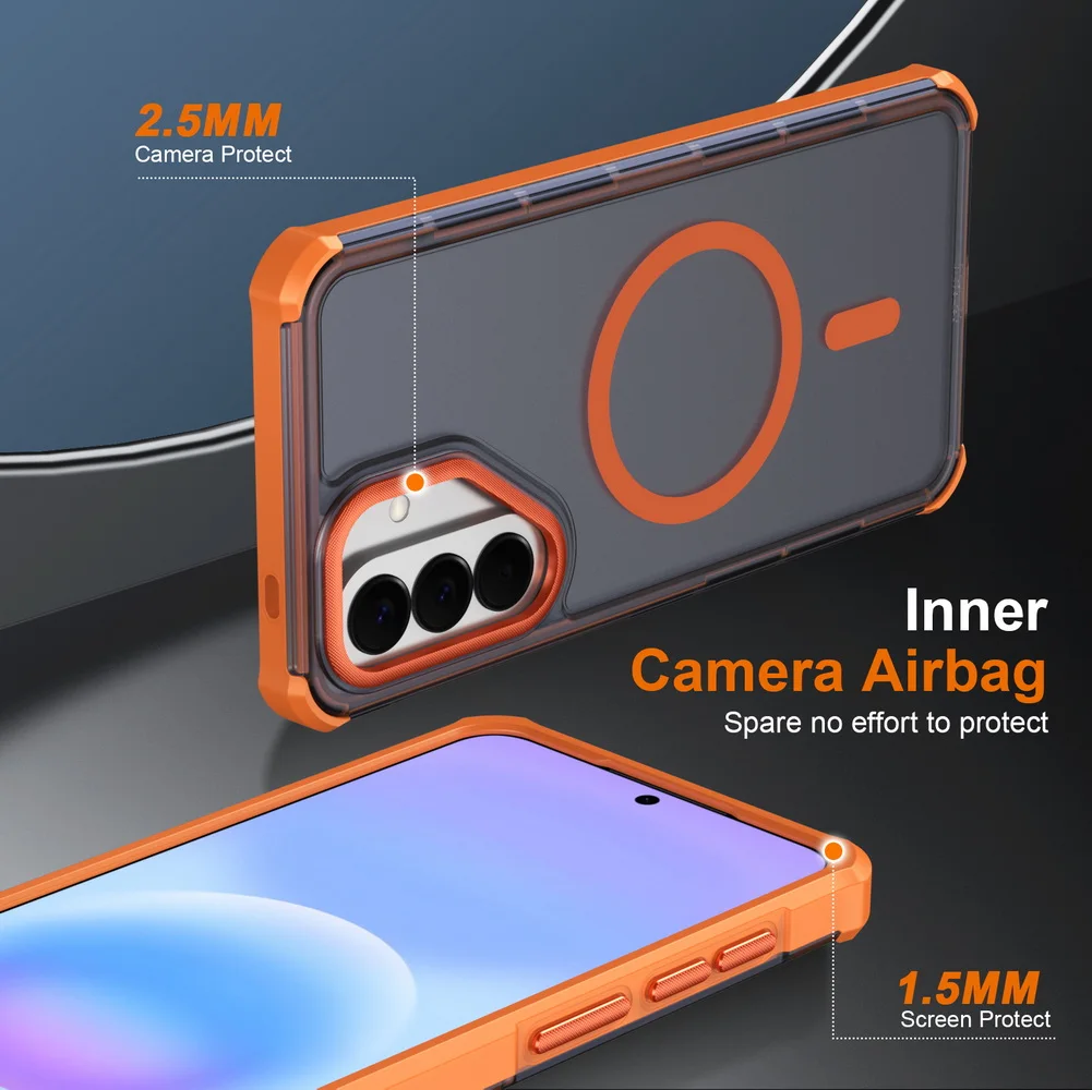Corner-Reinforced Drop-Proof Matte Magnetic Protective Case