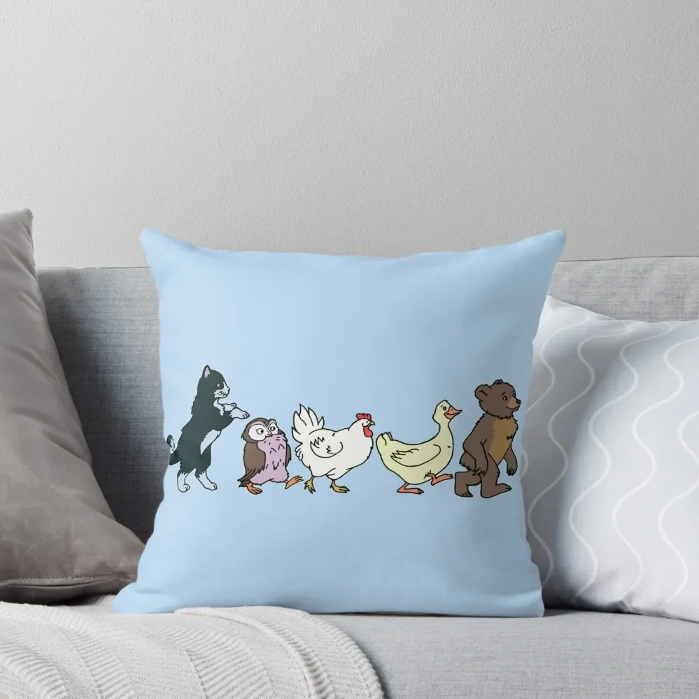 

Little Bear and Friends Art Throw Pillow