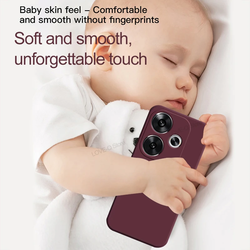 Enhanced Liquid Silicone Protective Phone Case - Square Design, Soft TPU Back Cover