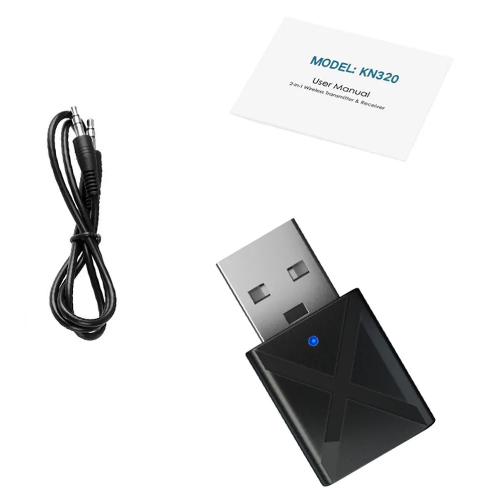USB 5.0 송신기 수신기 2-in-1 휴대용 경량 무선 오디오 어댑터 헤드폰 스피커와 호환 가능