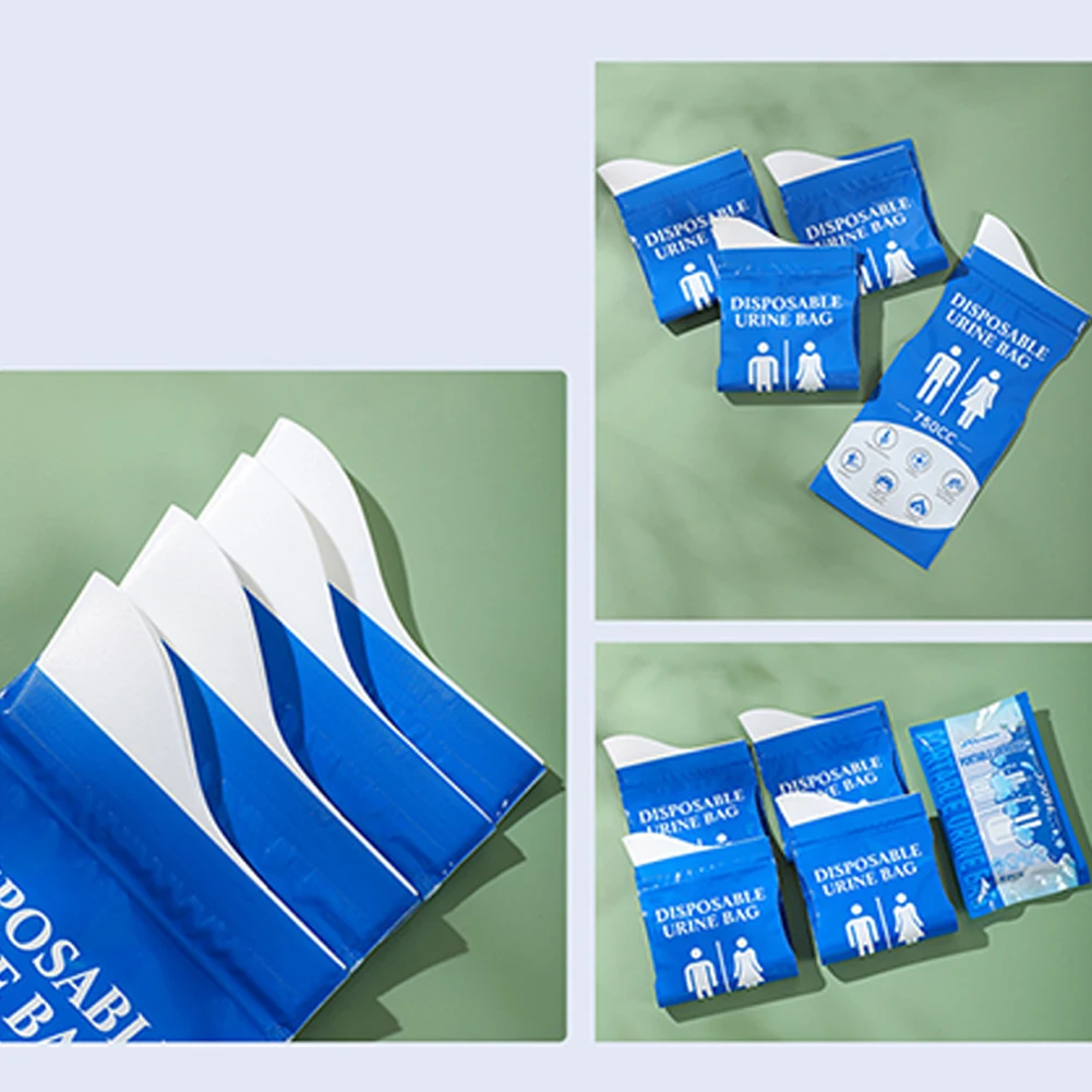 4Pcs Disposable Urinal Bag Portable Urine Bag Leakproof Emergency Pee/Wee Bags Car Pee Bags 750ml for Pregnant Patient Kids