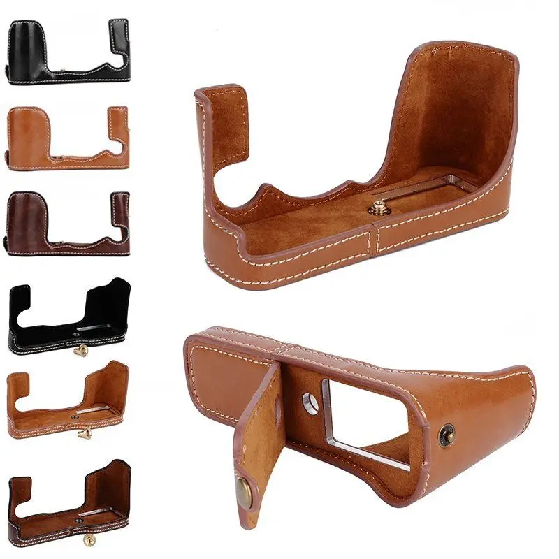 Per Fujifilm Xt10 Xt20 Xe3 Custodia Inferiore In Pelle Pu Custodia Per Fotocamera Mezza Copertura Corpo Fotocamera