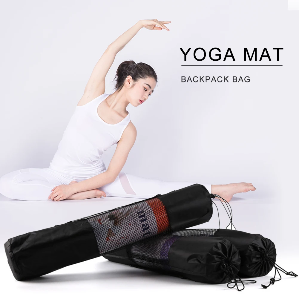Yoga Holder Strap Large Capacity Foldable Fitness Pouch Wear-Resistant Drawstring Yoga Bag Sports Equipment Carry Bag