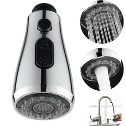Universal  Kitchen Faucet Head Pull Out Shower Nozzle Sprayer Bathroom Sink Tap Replacement Accessory Black Silver Head Aerator