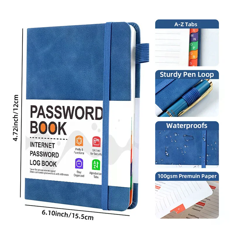 Password Keeper: Alphabetical Pocket Address Log and Password Organizer Notebook