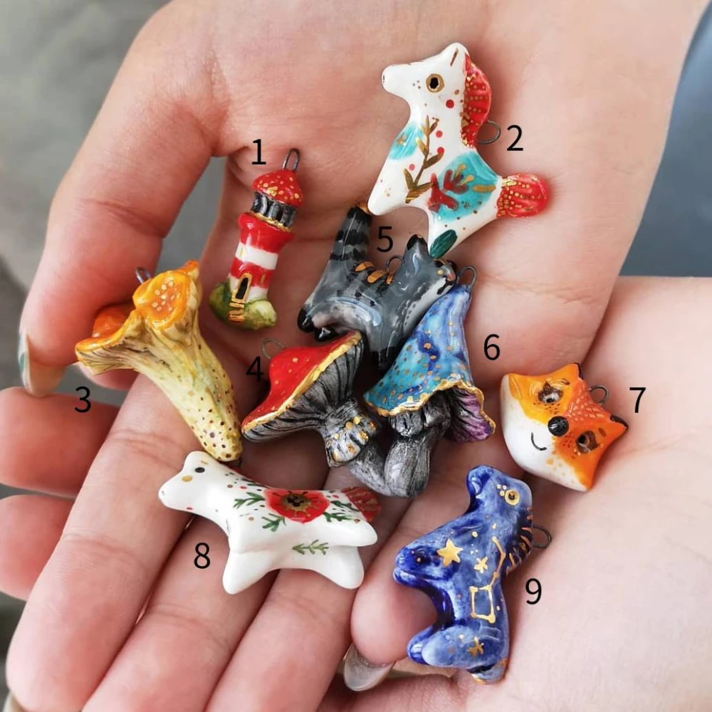Einfache und trendige neue Tier-Serie: Einhorn, Pferd, graue Katze, DIY-Anhänger, Charms für die Schmuckherstellung