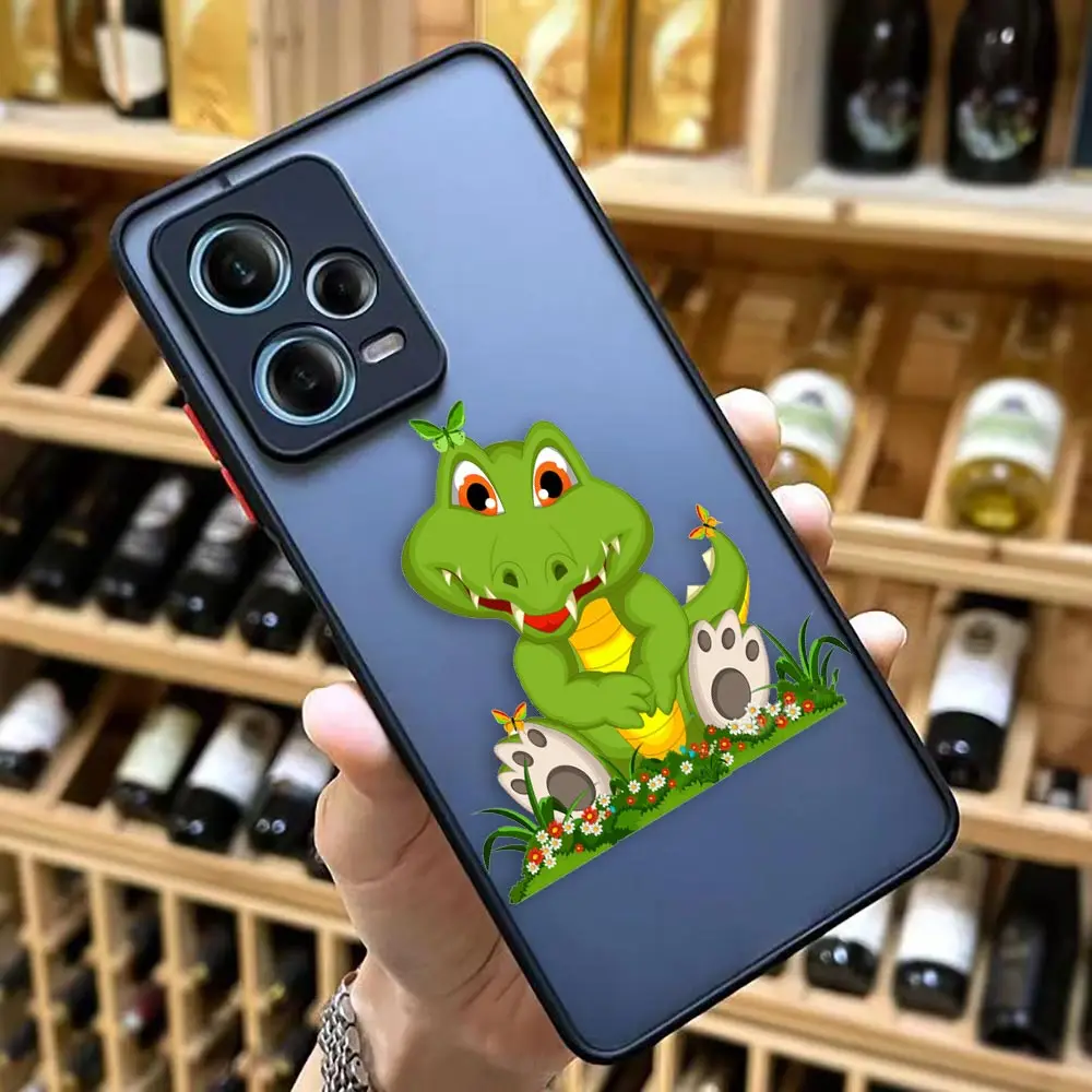 thumbnail image 1 of Funda mate para Redmi NOTE 12 11 10 11S 10S 9 9S 9T 8 7 6 5 4 3PRO PLUS 4G 5G Funda Coque Capa Shell lindo cocodrilo de dibujos animados, 1 of 5