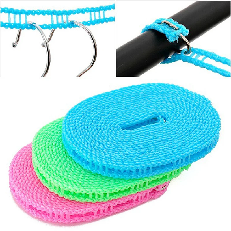 Windproof Clothesline 3/5/8/10 meters Durable Travel Clothes Line Rope Portable Clothes Drying Line Length Adjustable