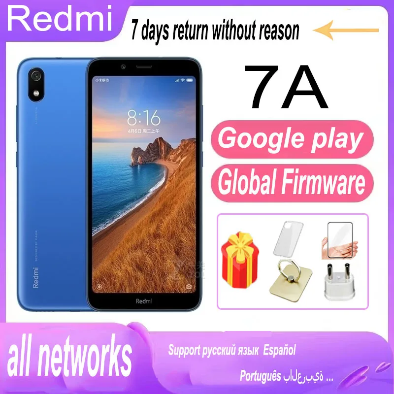 

Smartphone Xiaomi Redmi 7A Global firmware 3G 32G Snapdragon™ 439 4000mAh 12MP 5.45"